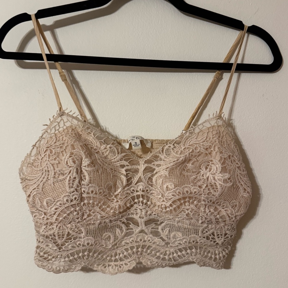 Love Tree Beige Lace Top